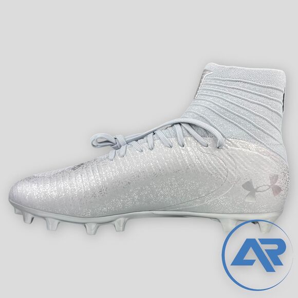 Under Armour Highlight 2 MC Men's Size 12 Gray Knit Football Cleats 3027304-099 - Picture 4 of 7